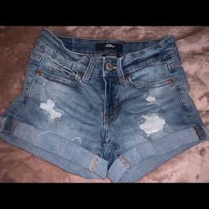 light washed blue denim Aeropostale shorts